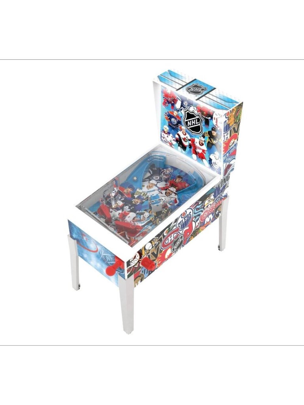 NHL Mini Arcade Pinball Machine Deluxe Series Tabletop Game For Hockey Fans NEW